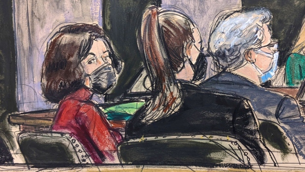 Ghislaine Maxwell trial Accused sketches court artist