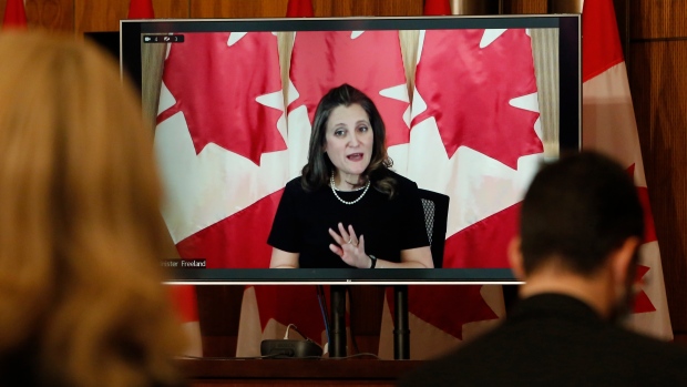 'We're a careful country': Freeland contrasts Omicron responses of Canada, U.S.