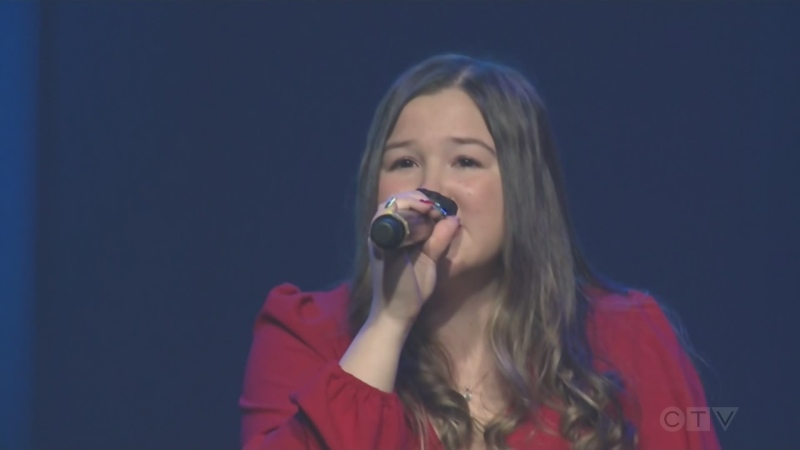 Performer Rebecca Wisemans steps into the spotlight again singing Carrie Underwood's Favourite Time of the Year.