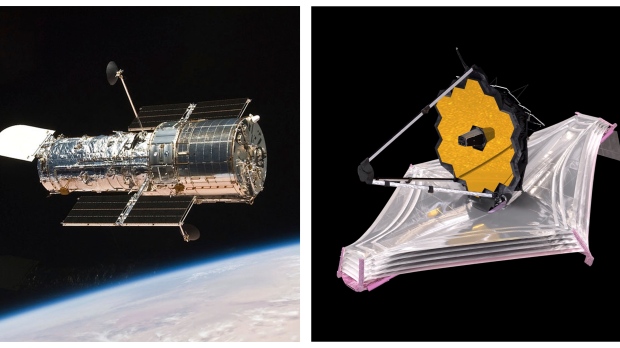Hubble Veteran vs. teleskop luar angkasa Webb baru