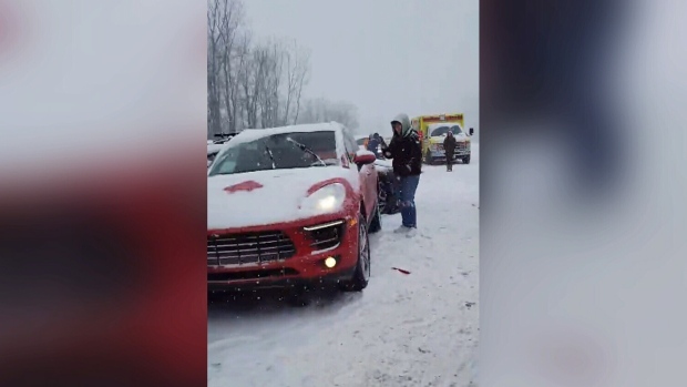 Over 100 cars involved in major pile-up on Quebec highway