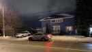 Smiths Falls police continue to investigate a homicide at a home on Brockville Street on Dec. 26, 2021. (Colton Praill/CTV News Ottawa)