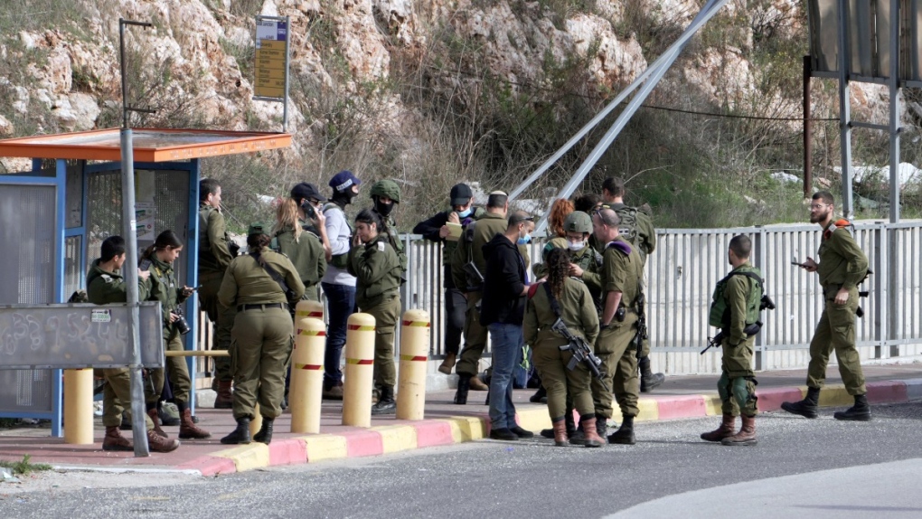 At the scene in the West Bank