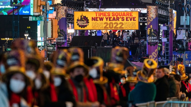 Limited revellers return to Times Square to usher in 2022