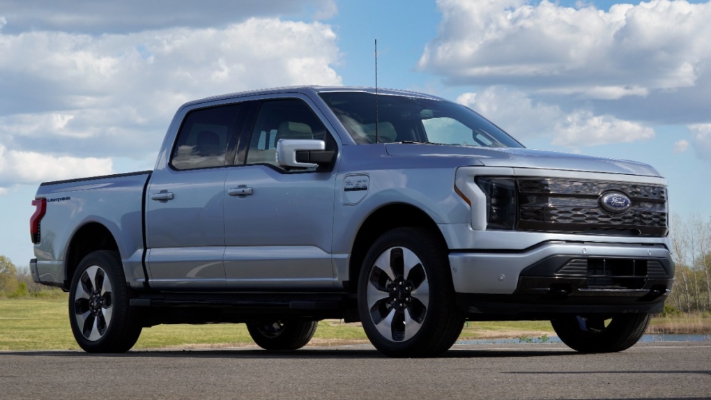 A pre-production Ford F-150 Lightning