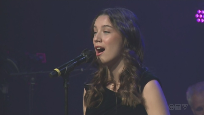 Kaylee Ross sings on the 2021 CTV Lions Telethon