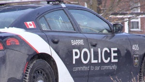 Barrie Police Services cruiser in Barrie, Ont. (Mike Arsalides/CTV News)