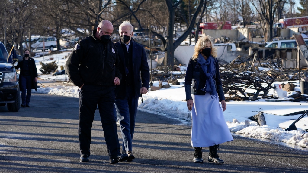 Biden tours area affected by wildfires in Colorado
