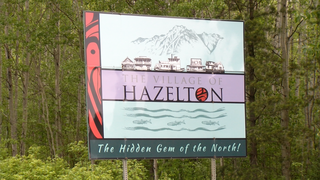 Welcome to Hazelton sign.