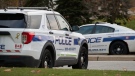 Two Peel Regional Police cruisers are seen in this undated image. (CTV News Toronto/Simon Sheehan)