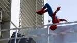A Spider-Man character performs during "The Amazing Spider-Man!" show at the Avengers Campus media preview at Disney's California Adventure Park on Wednesday, June 2, 2021, in Anaheim, Calif. (AP Photo/Chris Pizzello) 