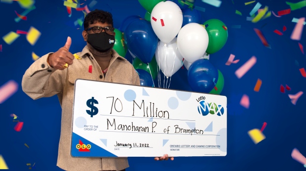 Jackpot lotre  juta dimenangkan oleh Brampton man