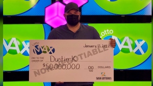 Dustin Kiefer has claimed his $50 million jackpot. (WCLC)