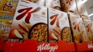 In this Aug. 8, 2018, file photo, boxes of Kellogg's Special K cereal sit on display in a market in Pittsburgh. (AP Photo/Gene J. Puskar, File)