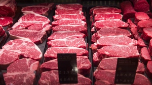 Beef cuts are shown at a grocery store in Toronto in this May 3, 2018 file photo. (THE CANADIAN PRESS/Nathan Denette)