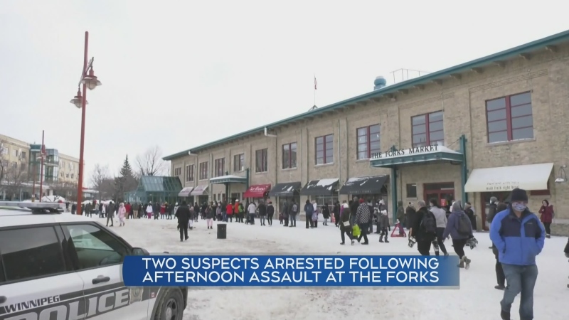 Sunday afternoon assault at The Forks