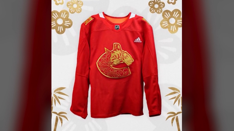 Lunar New Year jersey for Vancouver Canucks designed by Trevor Lai.