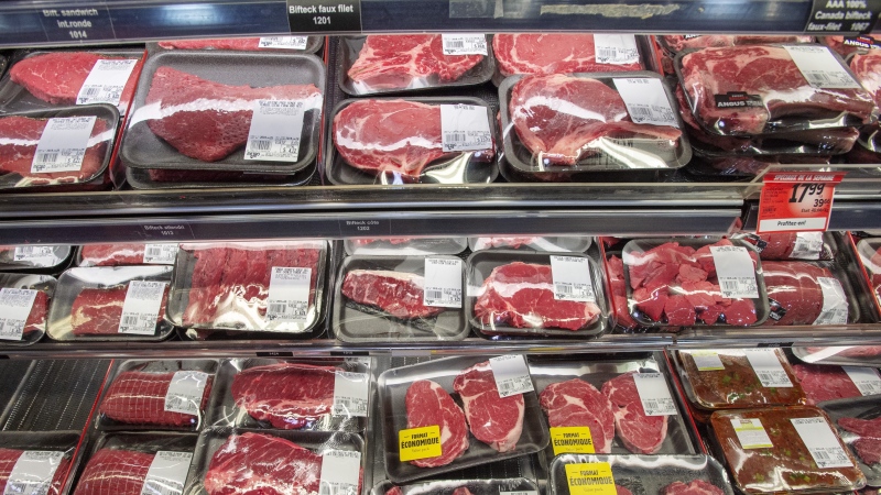 Cuts of beef are seen at a supermarket in Montreal on June 26, 2019. THE CANADIAN PRESS/Ryan Remiorz