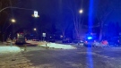 Saskatoon police respond to a disturbance at a home in the 300 block of 29th Street West on Jan. 17. (Caitrin Hodson/CTV News)