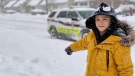 Ottawa paramedics say Clayton, 8, discovered and elderly man buried in snow near his home during a blizzard Jan. 17, 2022. He alerted his parents, who called 911. (Ottawa Paramedic Service/Twitter)