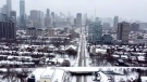 Drone video reveals snow-covered Toronto