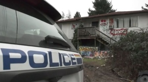 Multiple police officers responded to a home in the 300-block of Hillcrest Avenue on Monday, Jan. 17, 2022. (CTV News)