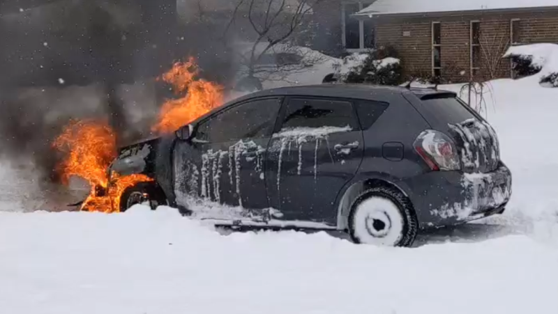 car fire toronto