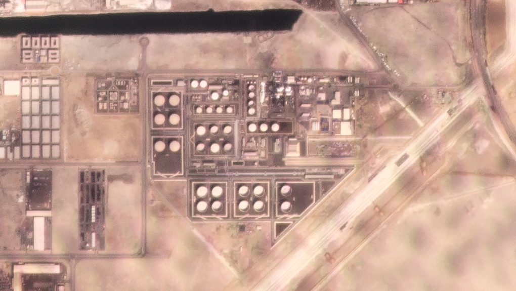 Post-attack UAE satellite image