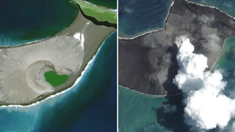 Maxar Satellite imagery of Tonga