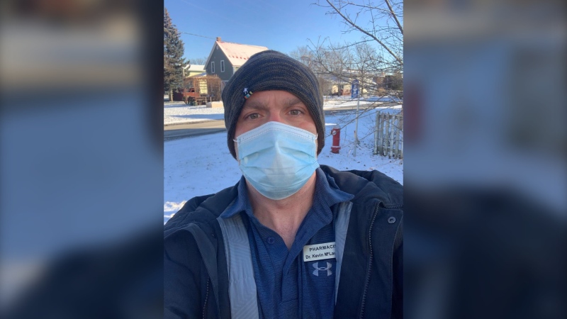 N.B. pharmacist Kevin Duplisea is crediting vaccines for keeping him out of hospital after testing positive for COVID-19. (Courtesy: New Brunswick Pharmacists' Association)
