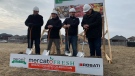 Gourmet grocery store Mercato Fresh broke ground on a new location in east Windsor, Ont. on Tuesday, Jan. 18, 2022. (Chris Campbell/CTV Windsor)