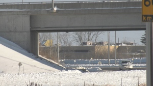 Phillip Smith of Ottawa, a tow truck operator, was killed when he struck on the westbound Highway 417 under the White Lake Road overpass in Arnprior Monday. (Dylan Dyson/CTV News Ottawa)