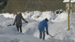 Neighbours help each other dig out