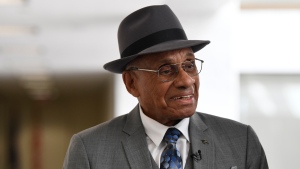 Willie O'Ree, seen here in Washington in 2019, became the first Black NHL player on January 18, 1958. (Susan Walsh/AP/CNN) 