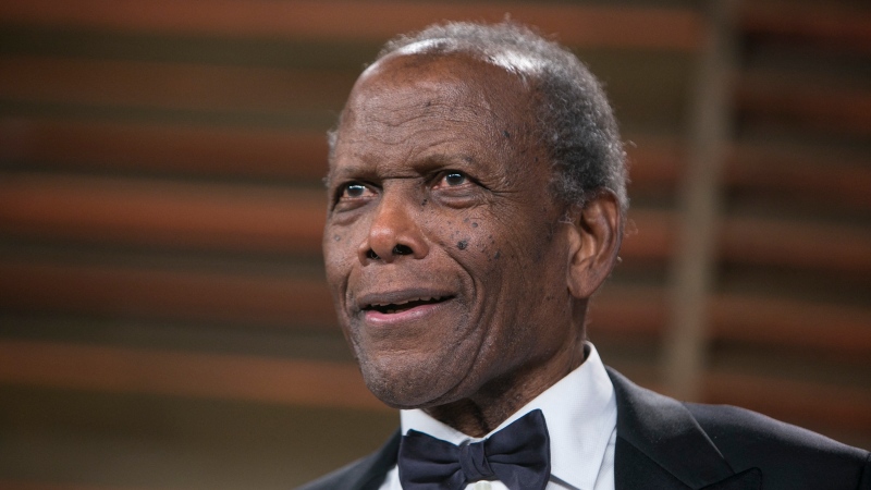 Sidney Poitier's death certificate indicates he died of heart failure. Poitier is here seen at the 2014 Vanity Fair Oscar Party on March 2, 2014 in West Hollywood, Calif. (Adrian Sanchez-Gonzalez/AFP/Getty Images/CNN) 