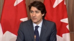 Prime Minister Justin Trudeau speaks at a press conference, Wednesday, Jan. 19, 2022.