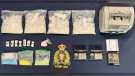 During the search, police seized significant amounts of what is believed to be crystal methamphetamine and fentanyl. (Photo courtesy: RCMP)