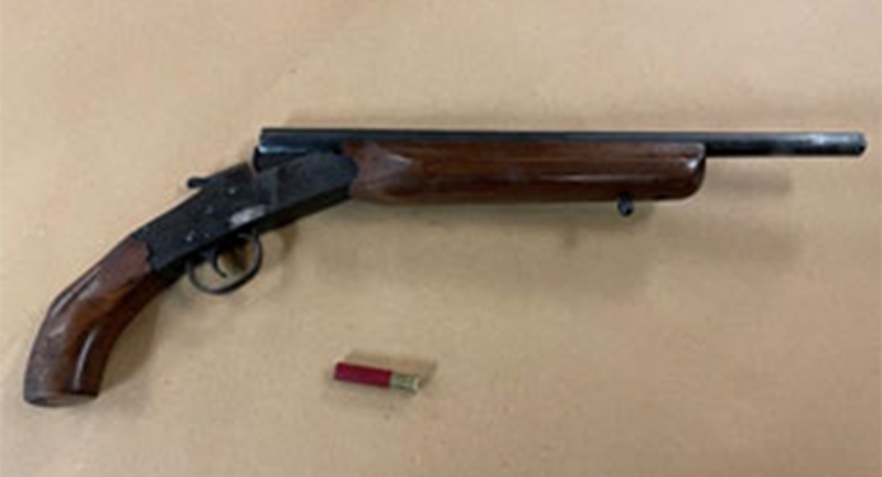 A .410 sawed-off shotgun and a round of .410 ammunition were seized in London, Ont. on Wednesday, Jan. 19, 2022. (Source: London Police Service)