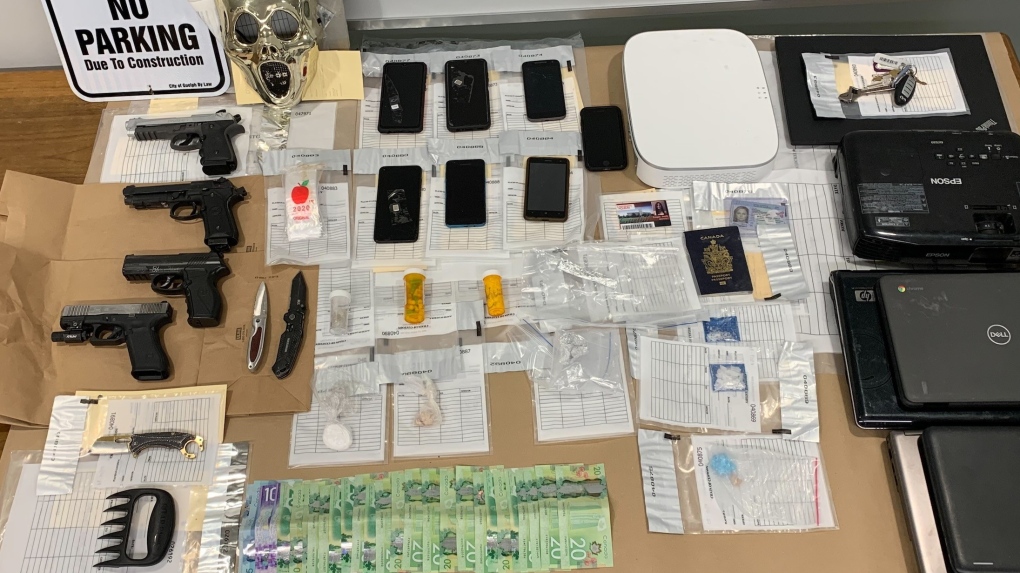 Weapons and drugs seized by Guelph police