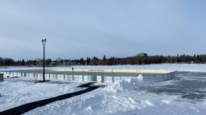 The first ever 'Rink on Wascana' is now officially open to the public. (Gareth Dillistone/CTVRegina) 