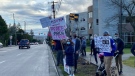 The announcement came as dozens of people rallied outside Peace Arch Hospital Thursday to protest the previously announced closure that was to begin next week and expected to last for months. (CTV)