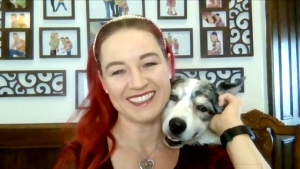 Jennifer Fraser and her dancing dog Daiquiri. 