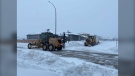 Snow clearing efforts in Sage Creek. (Source: Zachary Kitchen/CTV News)