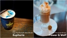 Two of the three award-winning hot chocolates featured during the 2021 YYC Hot Chocolate Fest.
