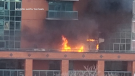 Fire at a Beltline condo building. (Source: Anita Tjathas)