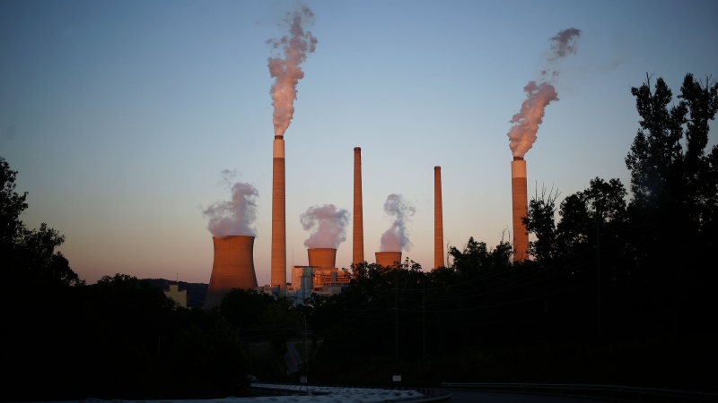 Emissions rise from the coal-fired John E. Amos Power Plant in Winfield, West Virginia. (Luke Sharrett/Bloomberg/Getty Images/CNN)