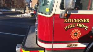 Kitchener Fire at the scene of a fatal fire on Weber Street. (Johnny Mazza/CTV Kitchener) (Jan. 23, 2022)
