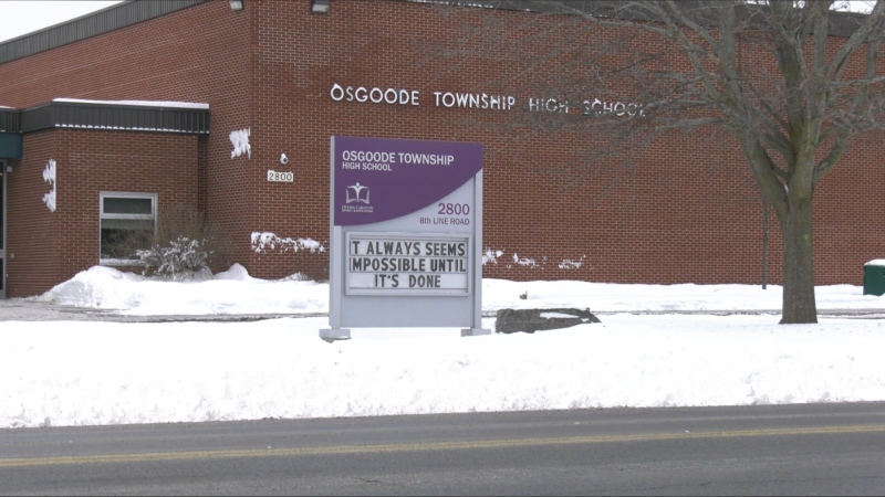 New data released by the province shows the absentee rate amongst staff and students at Osgoode Township High School was 42.8 percent on Friday. (Shaun Vardon/CTV News Ottawa)