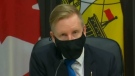 New Brunswick Education Minister Dominic Cardy provides an update during a news conference on Jan. 24, 2022.
