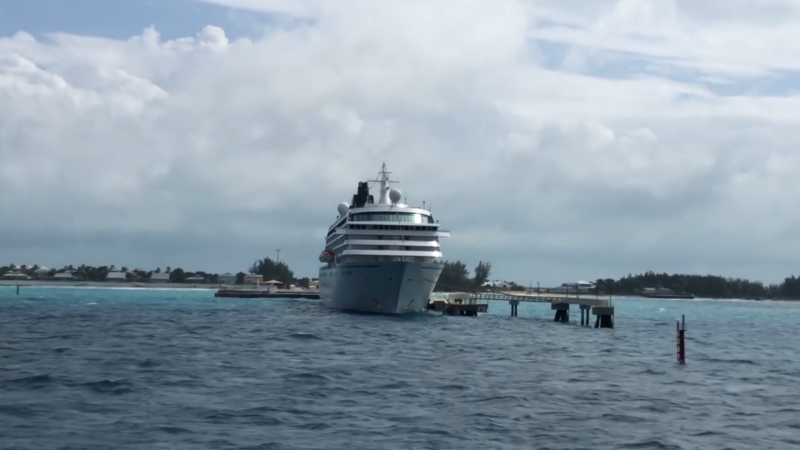Passengers of the Crystal Symphony were left searching for other transportation after the ship docked in the Bahamas to avoid unpaid fees.